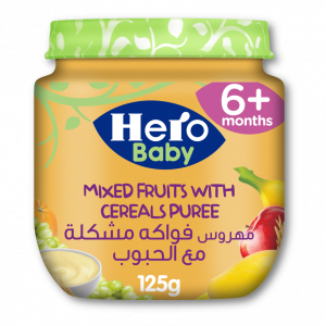 HERO BABY FRUITS WITH CEREALS JAR 125 GM